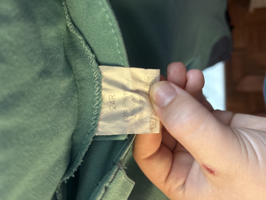 piper teal breeches small stained