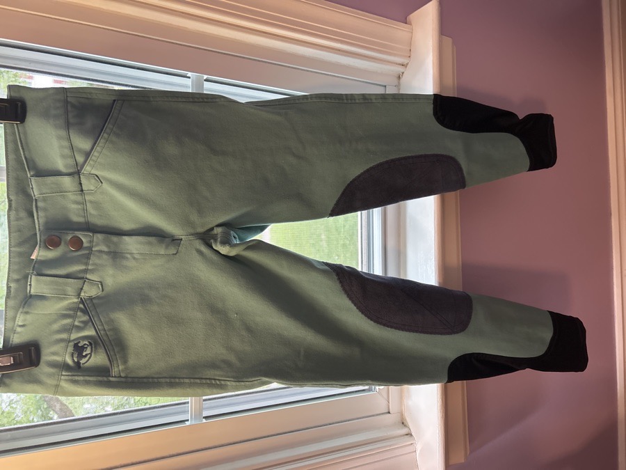 piper teal breeches small stained