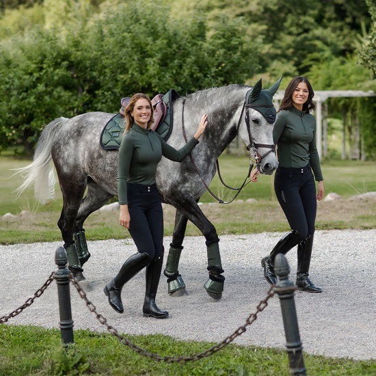 Equestrian Stockholm - Ear Bonnet -  Deep Olivine - Full