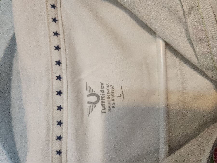 TUFFRIDER White 3/4 Zip long sleeve Polo and  Riding Pants - Breeches