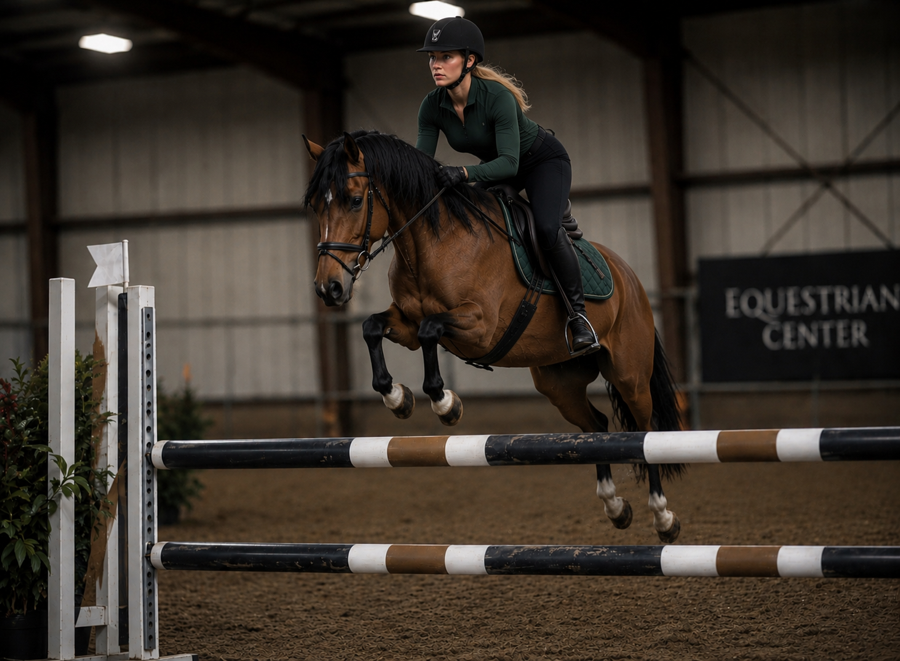 Heidy is a profesinal hunter jumper at the age of 8! He is desensitized and kind