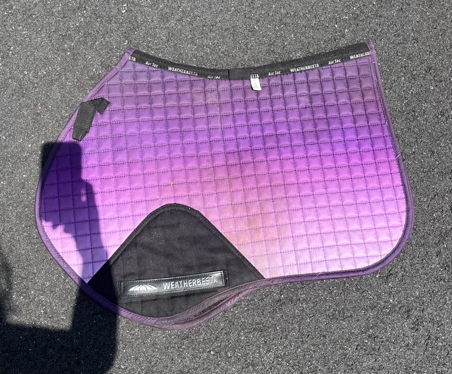 Weatherbeeta pony ombre purple jump saddle pad