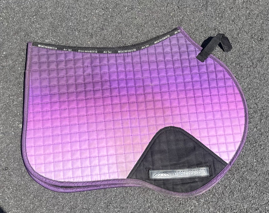 Weatherbeeta pony ombre purple jump saddle pad