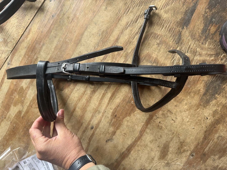 Black pony sized bridle