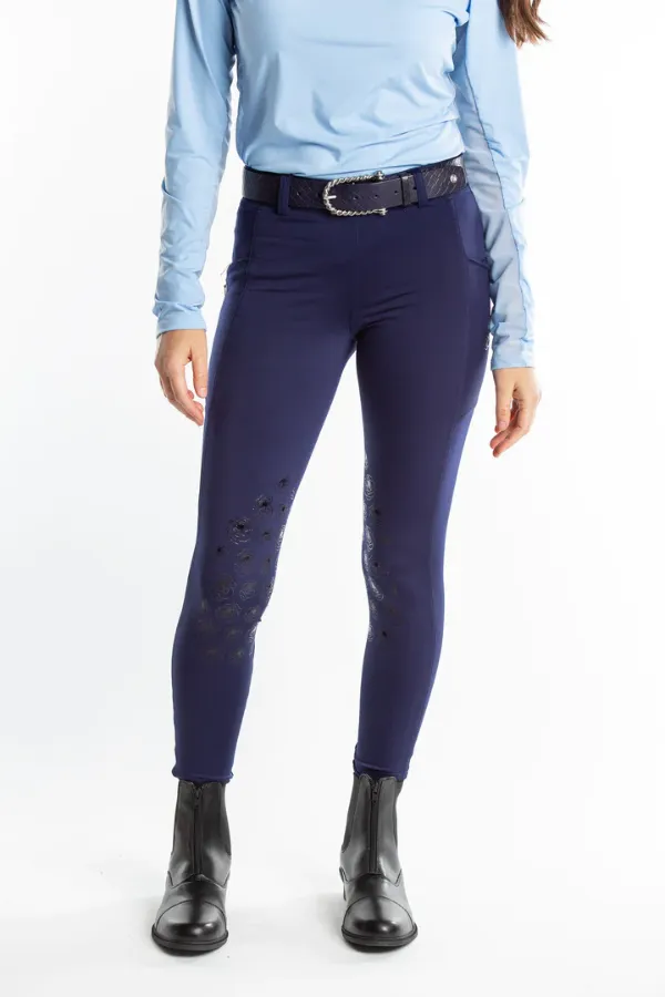 Hannah Childs Danielle Knee Patch Mid-Rise Riding Tights - XL - New!