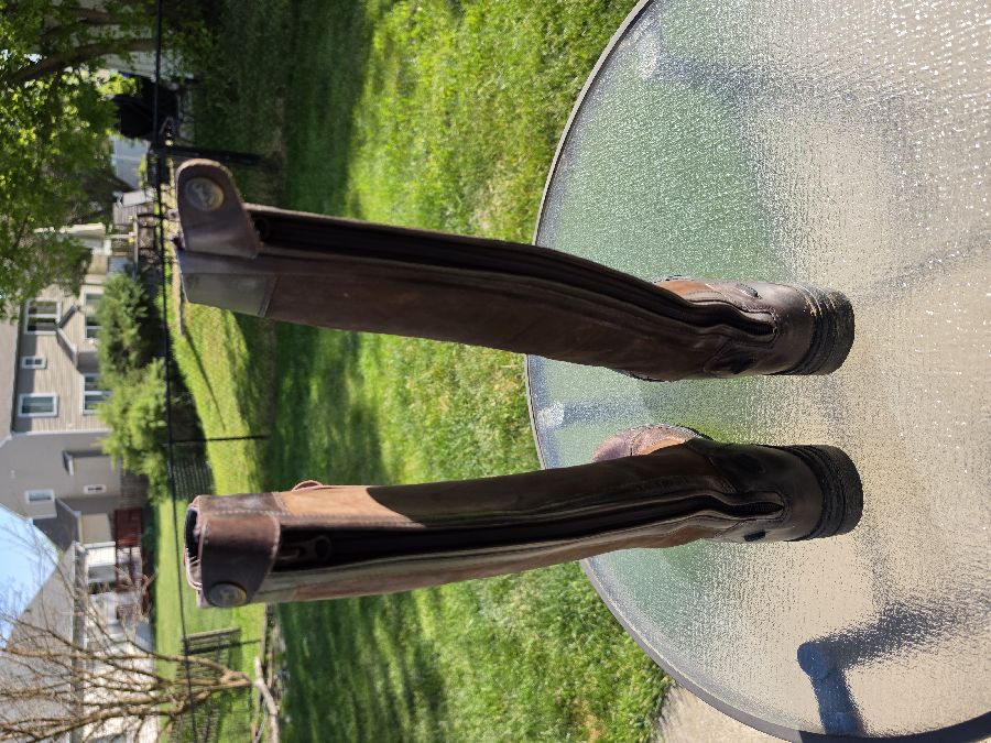 ADA lace up brown riding Boots 8