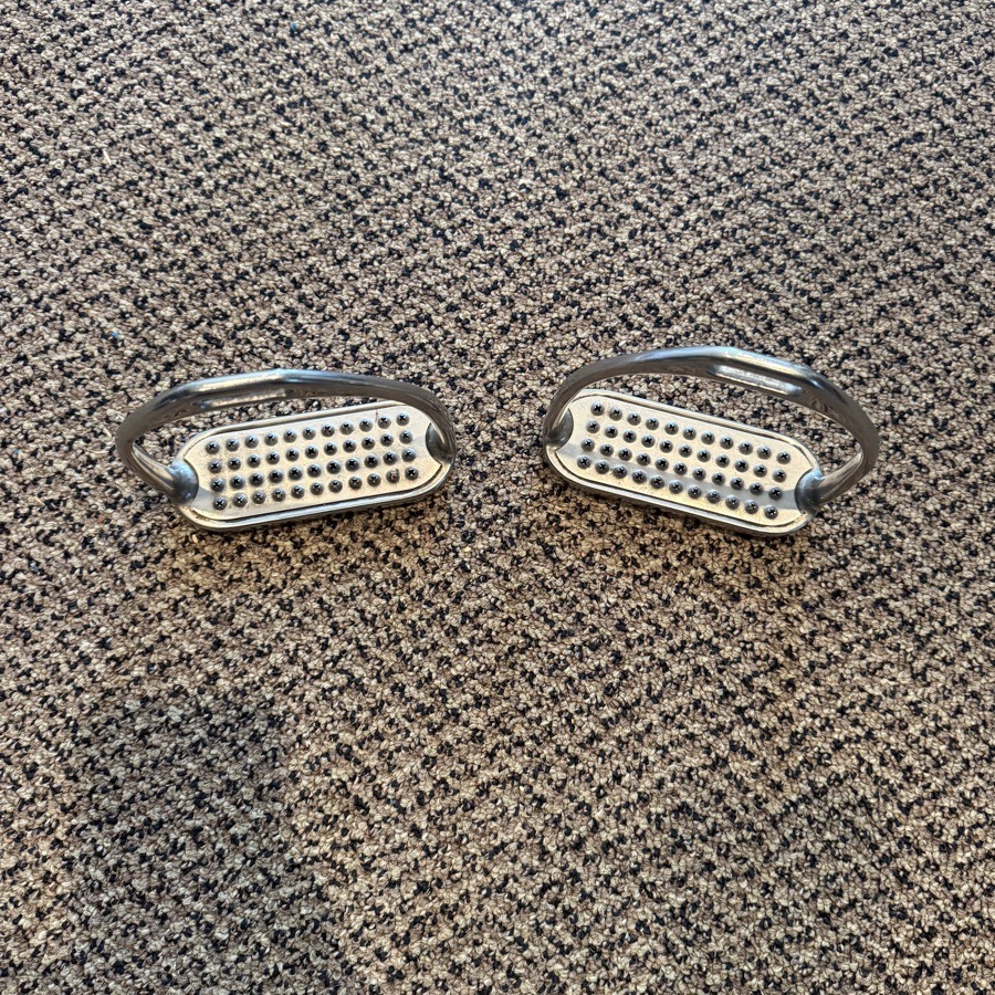 Size 5.25 Horseback Riding Equestrian Stirrup Irons. Good Condition.