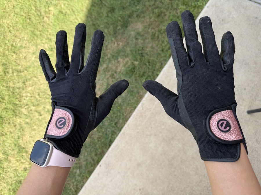 eQUEST women’s riding gloves - pink & black