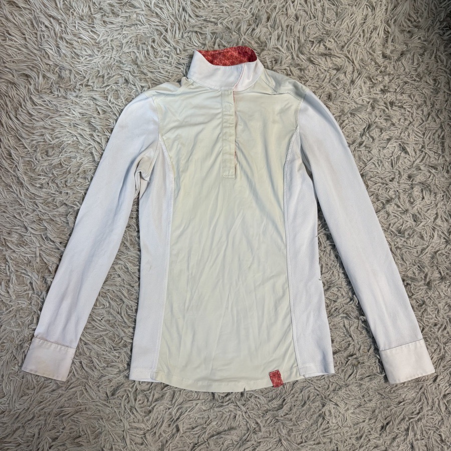 Women’s XS White Tredstep Long Sleeve Horseback Riding Show Shirt