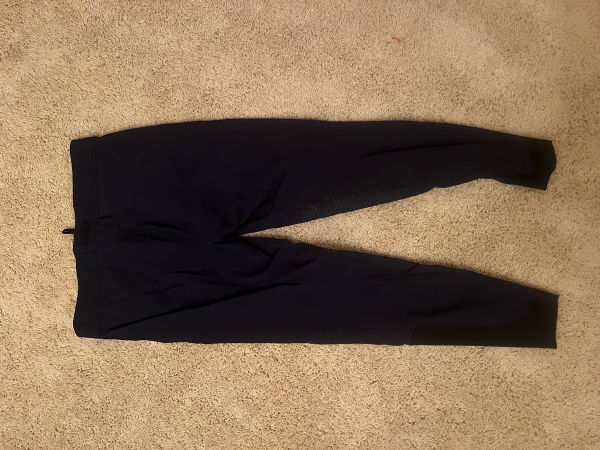 Dover Saddlery navy breeches; size 30