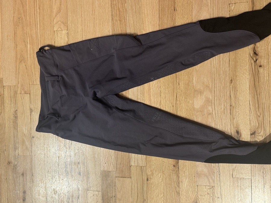 Free Ride Equestrian Lux hybrid pull on charcoal breeches