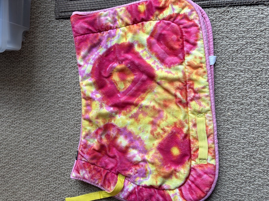 Tie die pony saddle pad