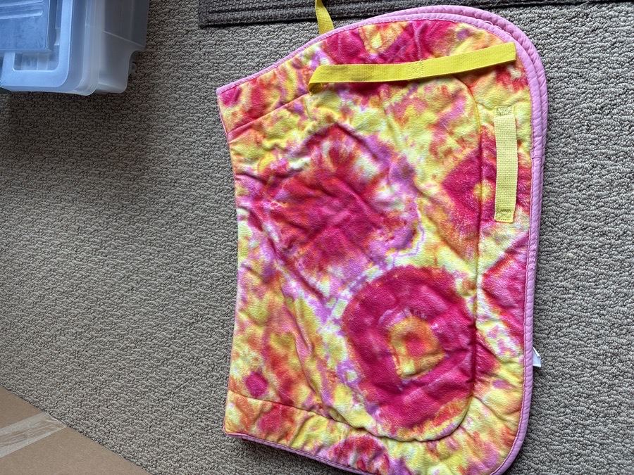 Tie die pony saddle pad