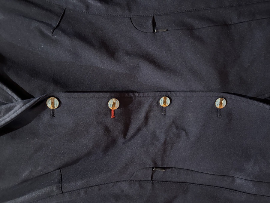 Animo Made in Italy Blue Equestrian Competition Show Coat – Floral Detail