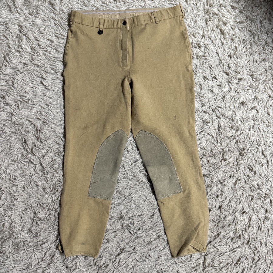 Women’s Size 32 Tan On Course Knee Patch Horseback Riding Breeches