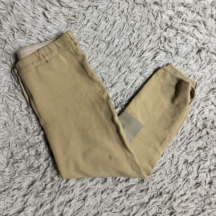 Women’s Size 32 Tan On Course Knee Patch Horseback Riding Breeches