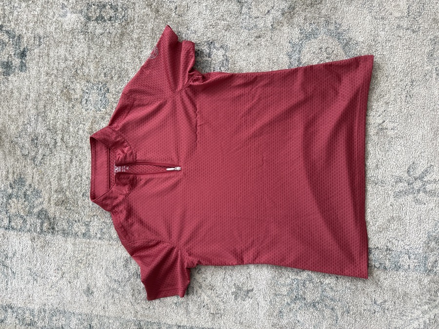 Red Short Sleeve Riding shirt