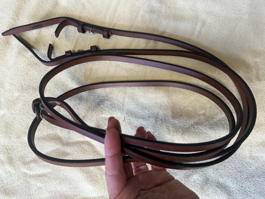 54” oakbark curb reins