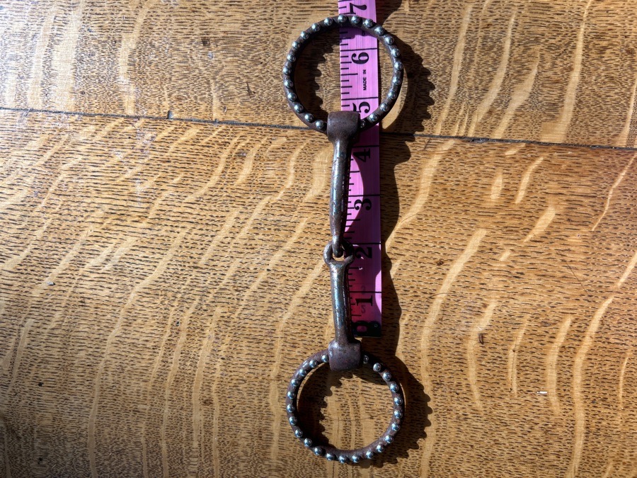 Pony Bit Snaffle Offset Dee Spotted Dots 4”
