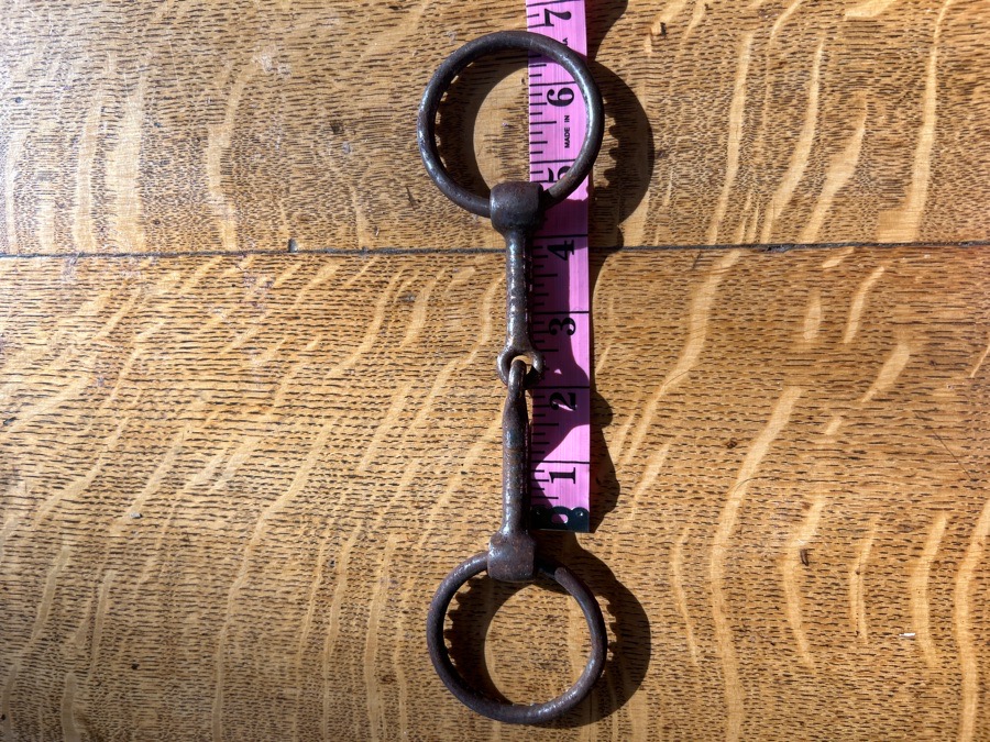 Pony Bit Snaffle Offset Dee Spotted Dots 4”