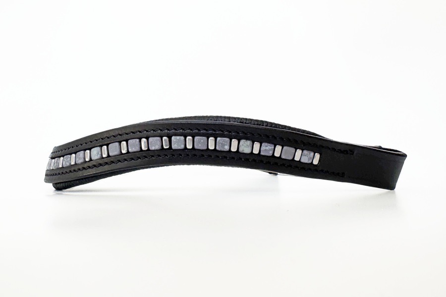 Blue & Silver Beaded Browband