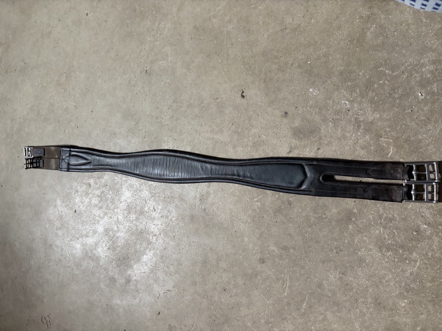 Dover hunter/jumper leather girth, brown, 48”