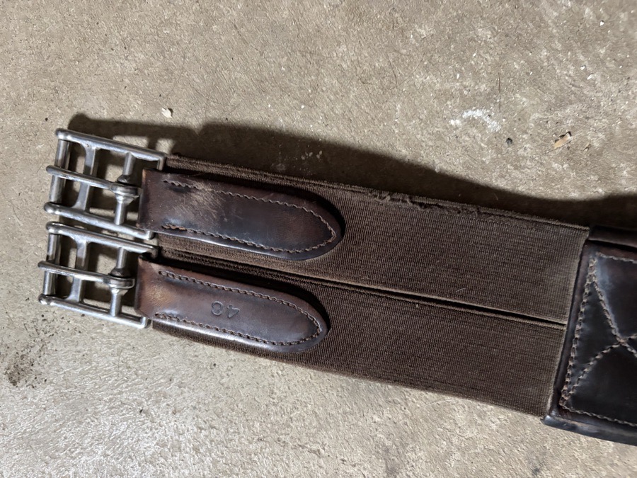 Dover hunter/jumper leather girth, brown, 48”