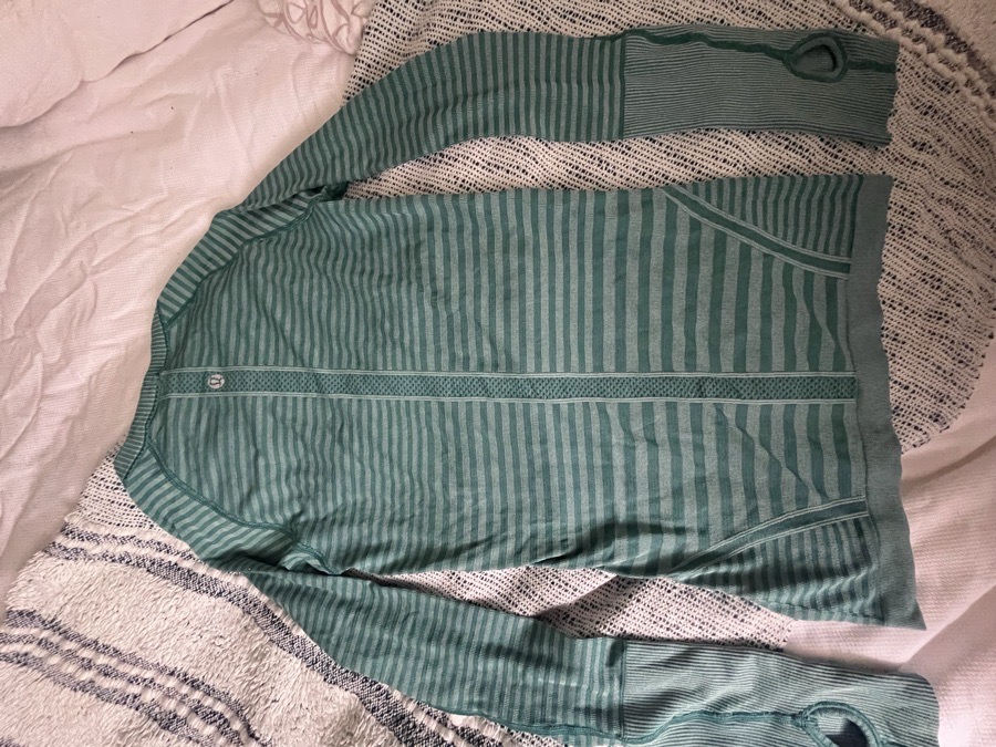 Stripped green lululemon long sleeve