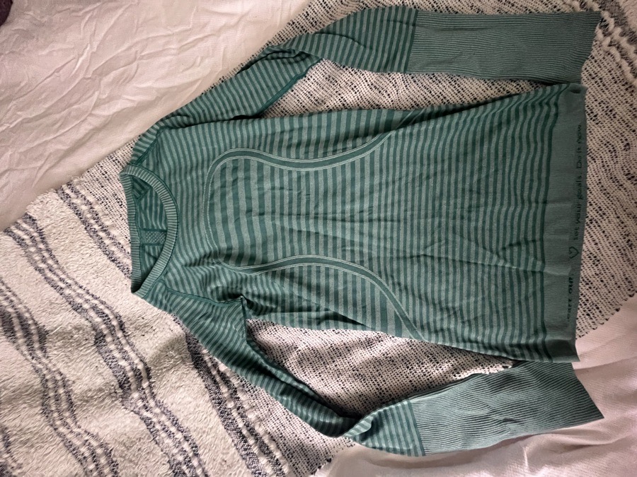Stripped green lululemon long sleeve