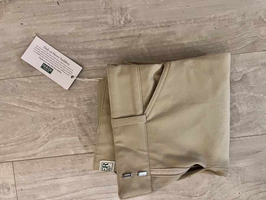DOVER SADDLERY Knee Patch Kids Breeches - Beige size 12