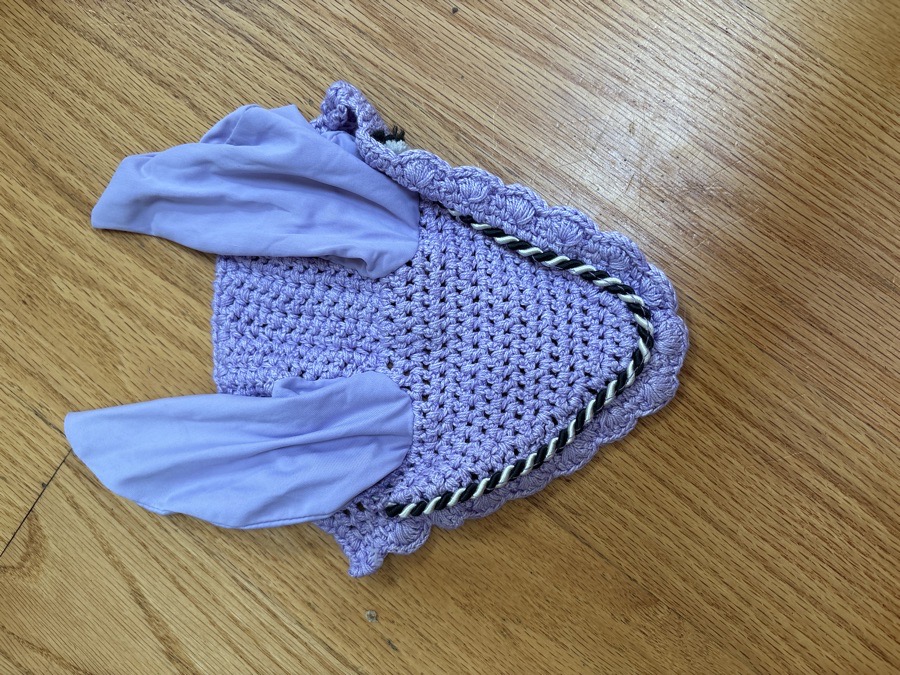 Purple pony ear bonnet