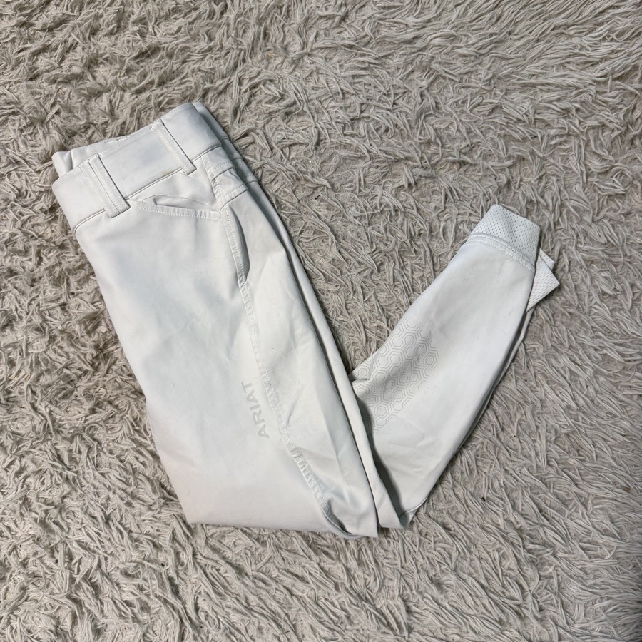 Women’s Size 24 White Ariat Knee Patch Horseback Riding Breeches
