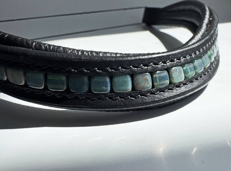 Teal Beaded Browband