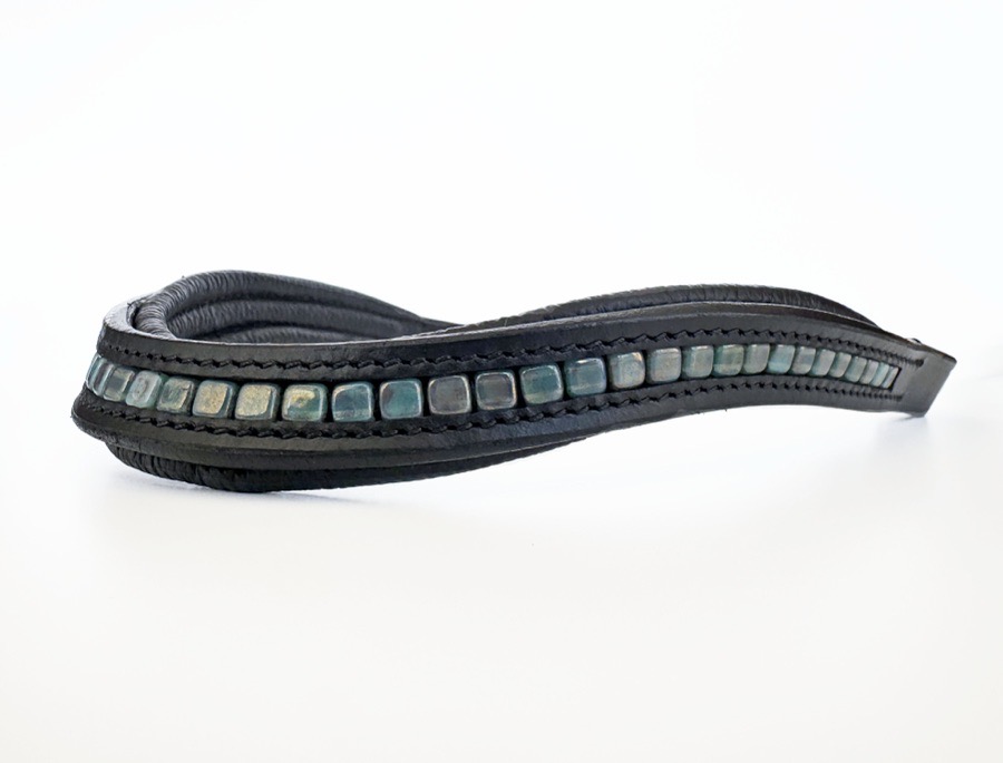 Teal Beaded Browband