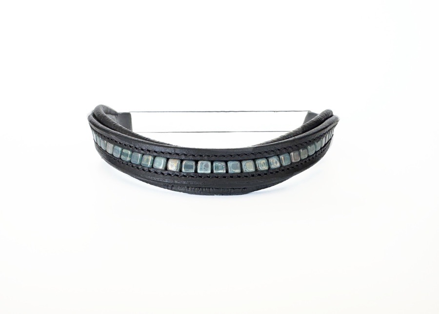 Teal Beaded Browband 