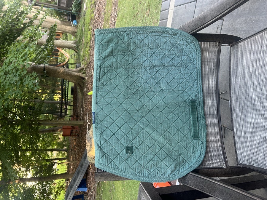 Green english saddle pad