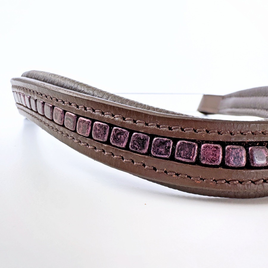 Black & Purple Beaded Browband