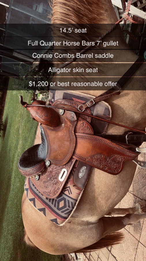 Connie Combs Barrel Saddle