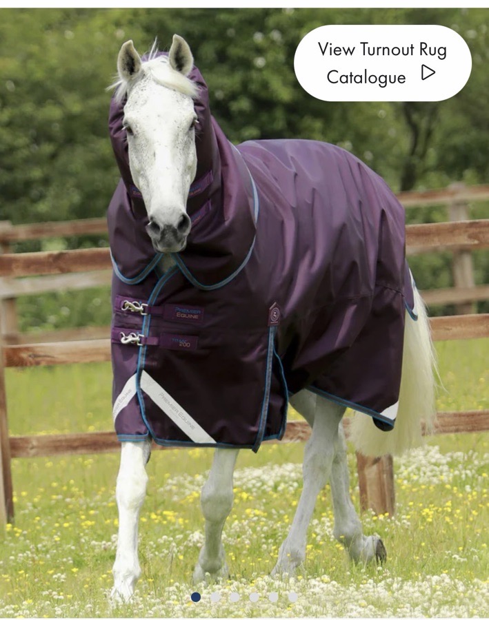 Premier Equine Titan 200g Turnout blanket Snug-Fit Neck Cover Purple - 87