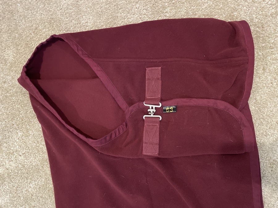 63” Burgundy Fleece Cooler