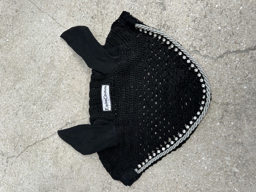 Black Equine Couture Ear Bonnet