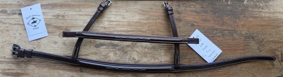 BDD pony sized fancy stitch brow and noseband