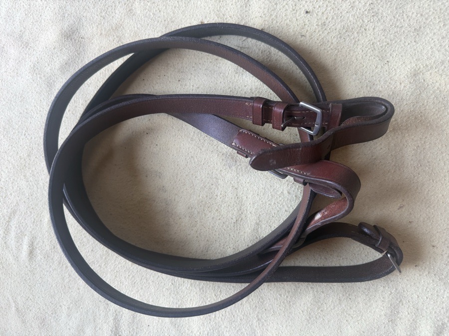 54” oakbark curb reins