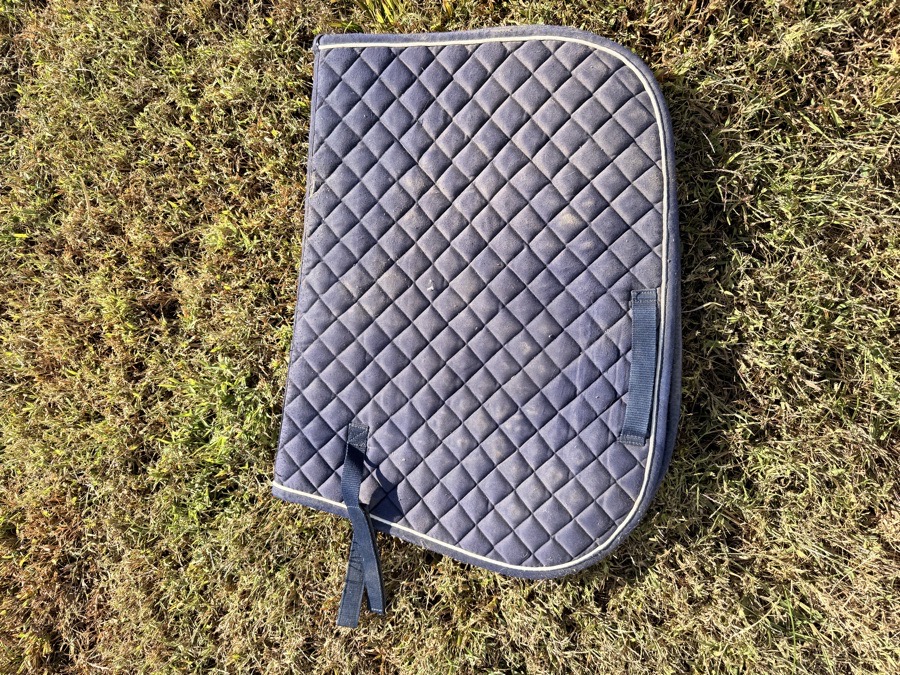 DOVER'S AP saddle pad, navy with white piping
