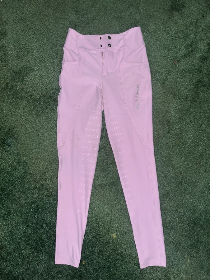 Black Heart Equestrian pink riding pants - breeches