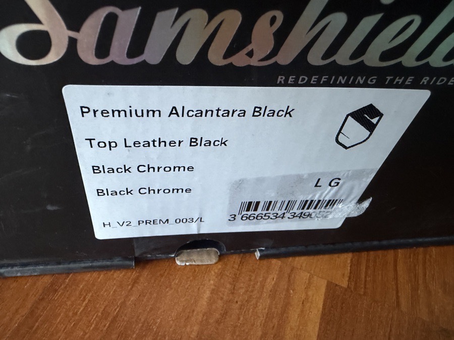 SAMSHIELD Helmet 2.0 premium Alcantra top Leather Black $499