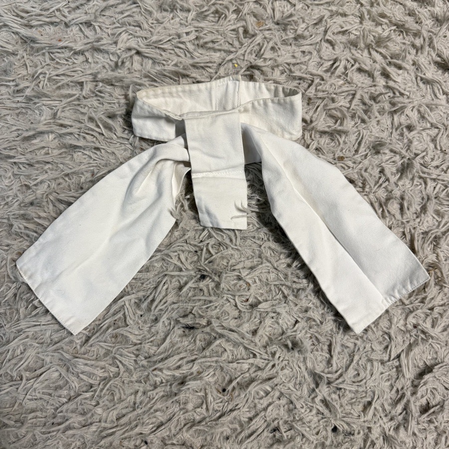 Small White Horseback Riding Equestrian Stock Tie. Good Condition.