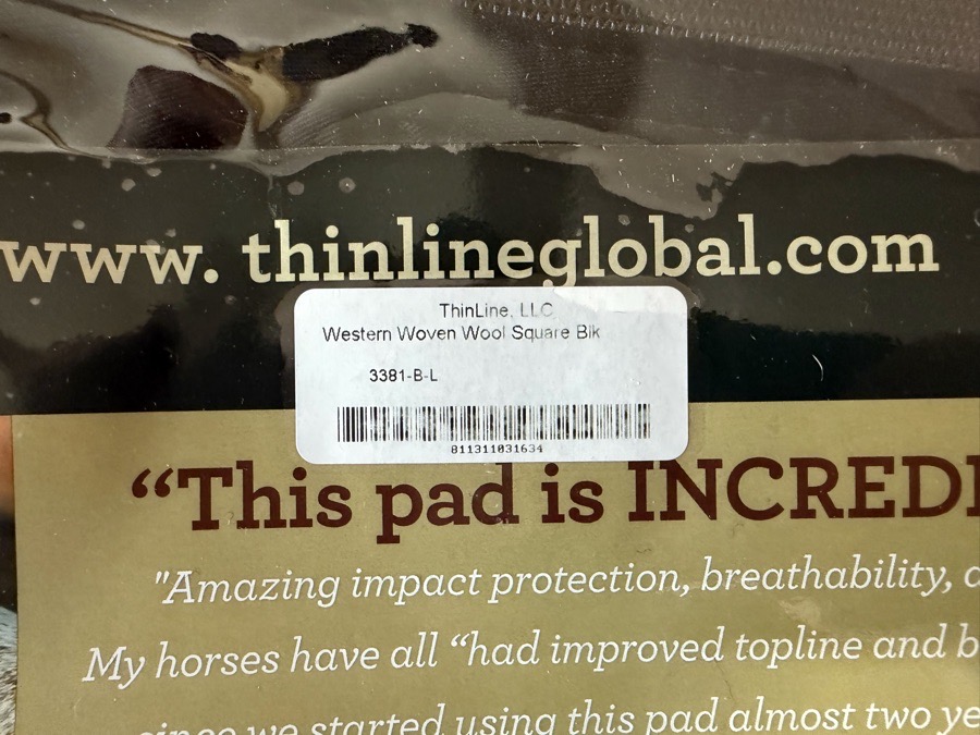 THIN LINE Cotton Marino Wool Pad Black
