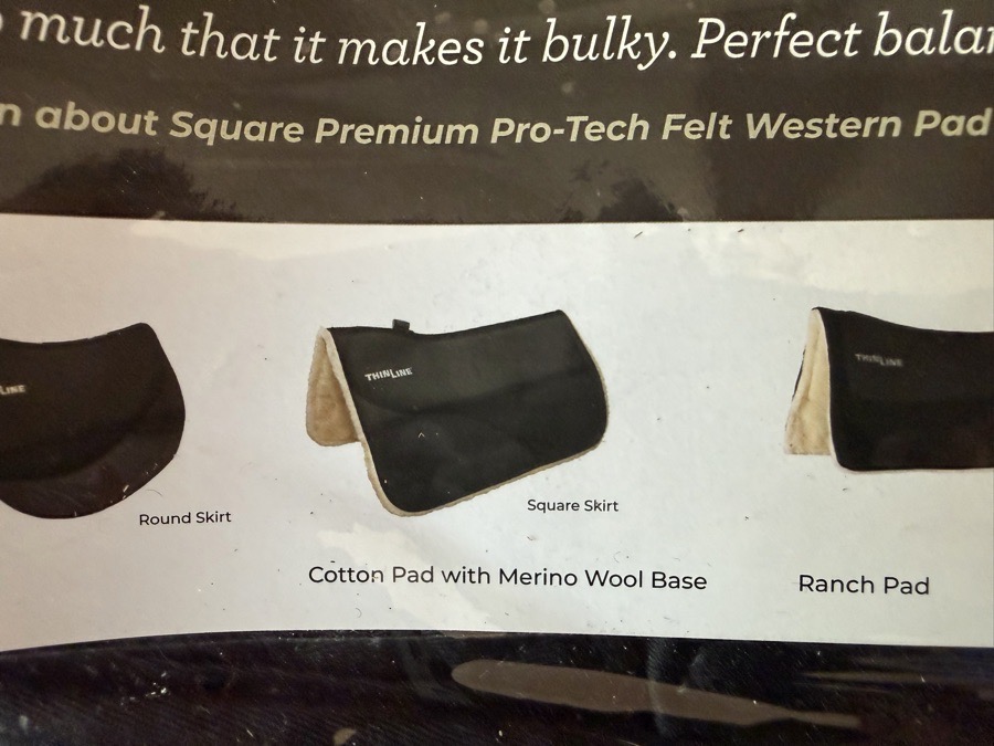 THIN LINE Cotton Marino Wool Pad Black