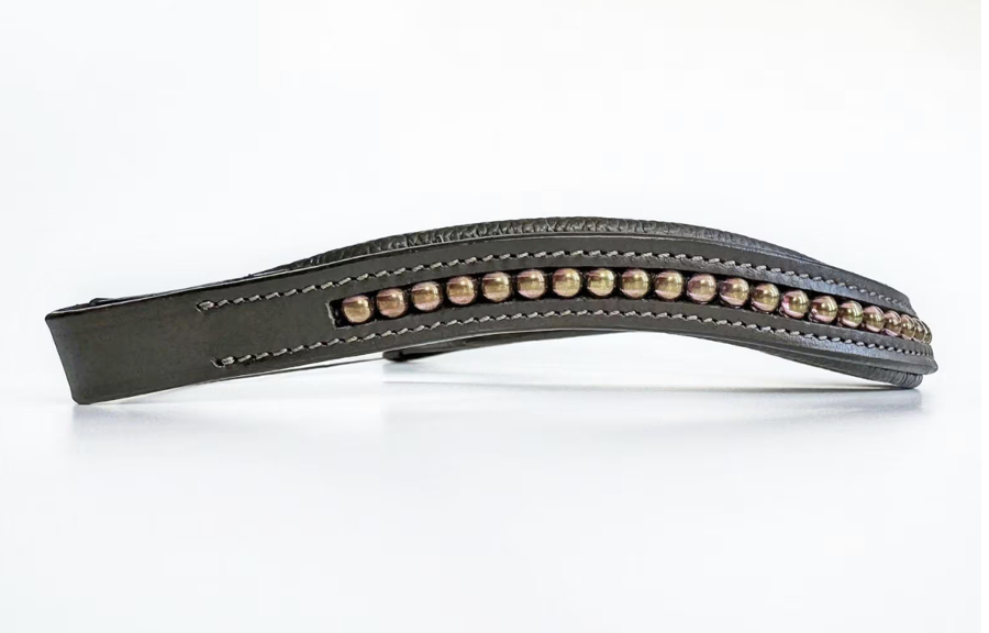 Iridescent Rose Beaded Browband